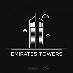 Emirates Towers UAE Free Vector File