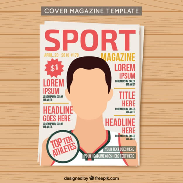 Cover sport magazine template
