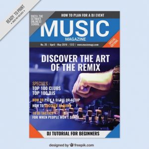 Music magazine with a picture cover