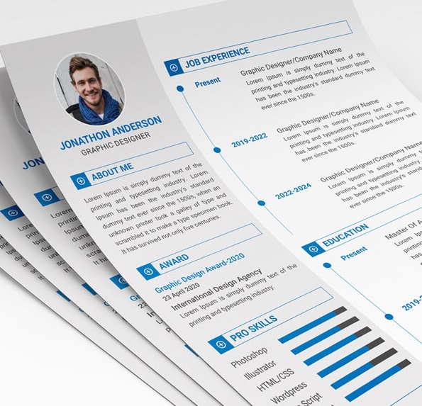 Free Simple Resume Template for Graphic Designers